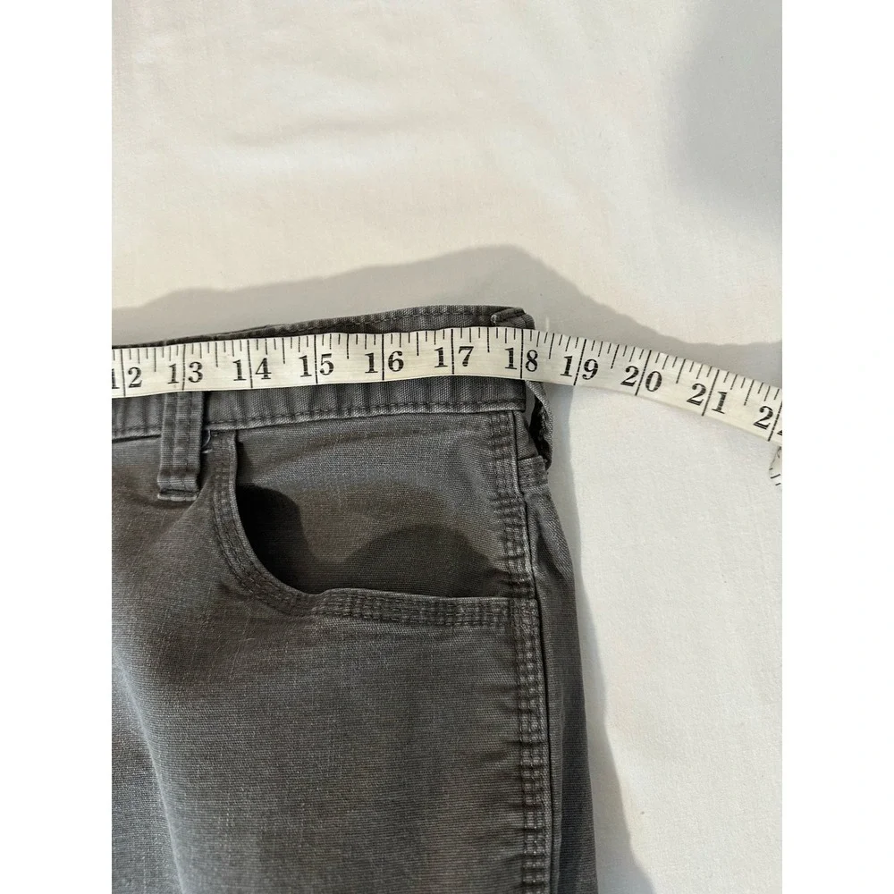 Ariat Rebar M7 Jeans Mens 36x34 Gray Slim Straight Leg Canvas Workwear Carpenter